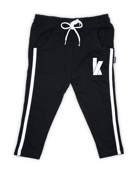 Side Stripe Trouser – Black