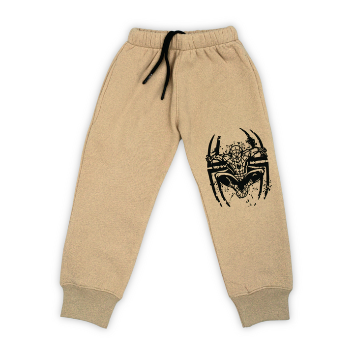 Spiderman Beige Fleece Tracksuit  - Kids Tracksuits - Winters - Kiddle