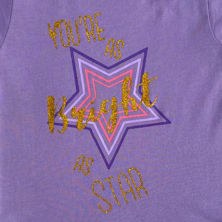 T-shirt Bright As Star Purple - Kids T Shirts - Kiddle