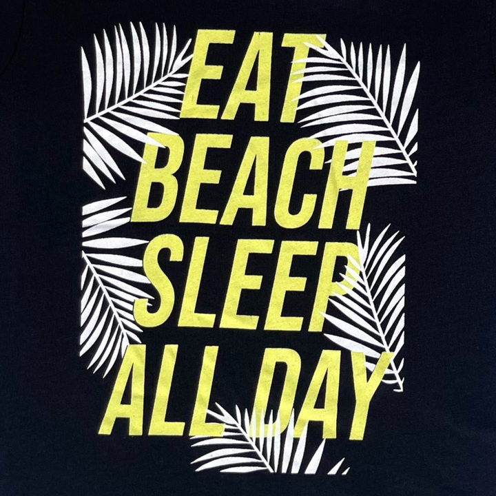 T-shirt Eat Beach Sleep Black - Kids T Shirts - Kiddle