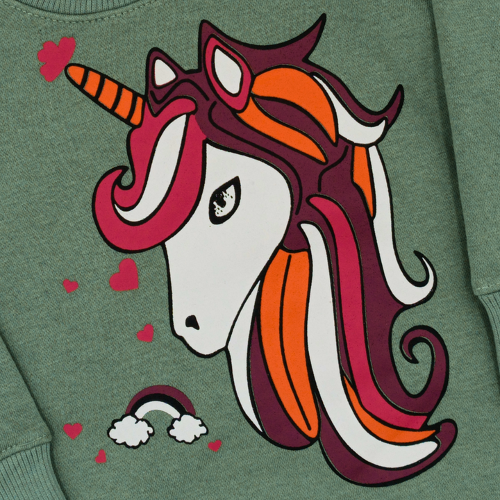 Unicorn Green Sweatshirt - Sweatshirts Online Pakistan - Kiddle