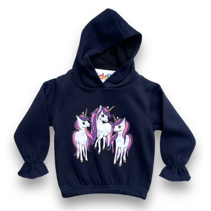 Unicorns Dark Blue Hoodie - Hoodies in Pakistan - Kiddle