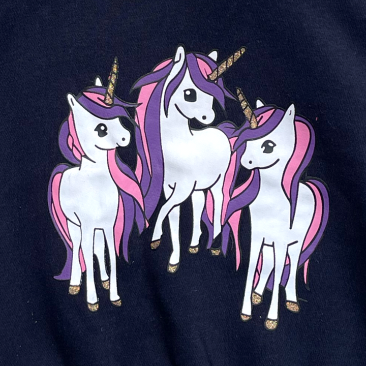 Unicorns Dark Blue Hoodie - Hoodies in Pakistan - Kiddle