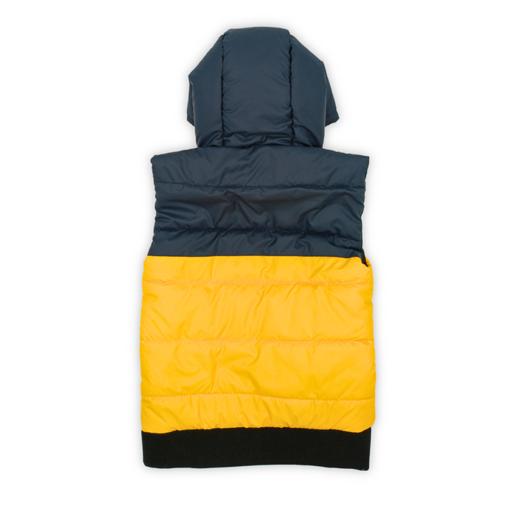 Yellow Sleeveless Puffer Hooded Jacket - Jackets in Lahore - Kiddle 